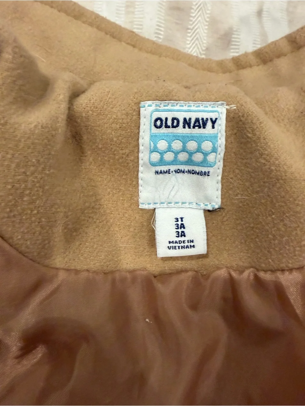 Old Navy Girls' Hooded Double-Breasted Pea Coat in Camel